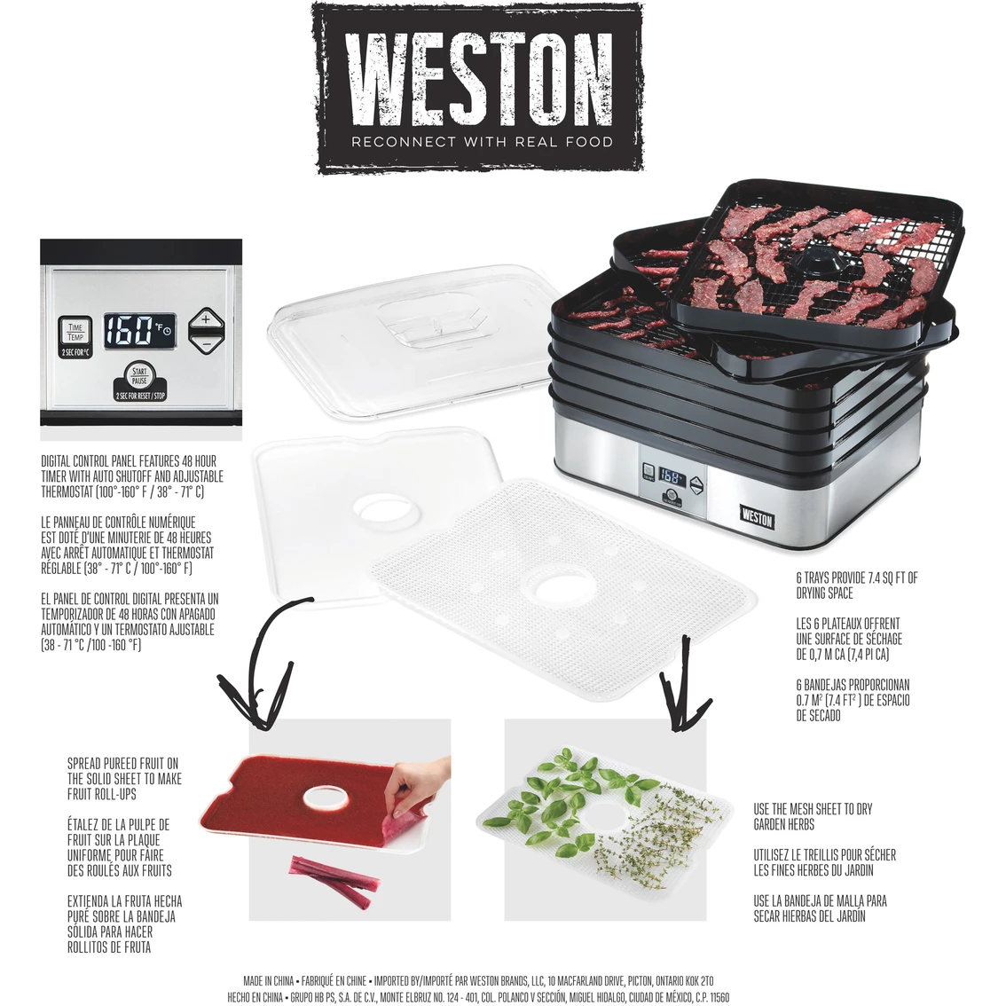 Wholesale π Weston 6 Tray Digital Food Dehydrator Plus π₯° 2 Wholesale π Weston 6 Tray Digital Food Dehydrator Plus π₯° - Image 2