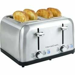 Promo ⭐ HomeCraft Stainless Steel 4 Slice Toaster 🥰
