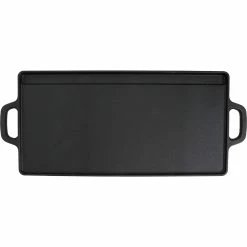Hot Sale 👏 Oster Castaway 18 In. Preseasoned Cast Iron Rectangular Griddle & Grill 🤩