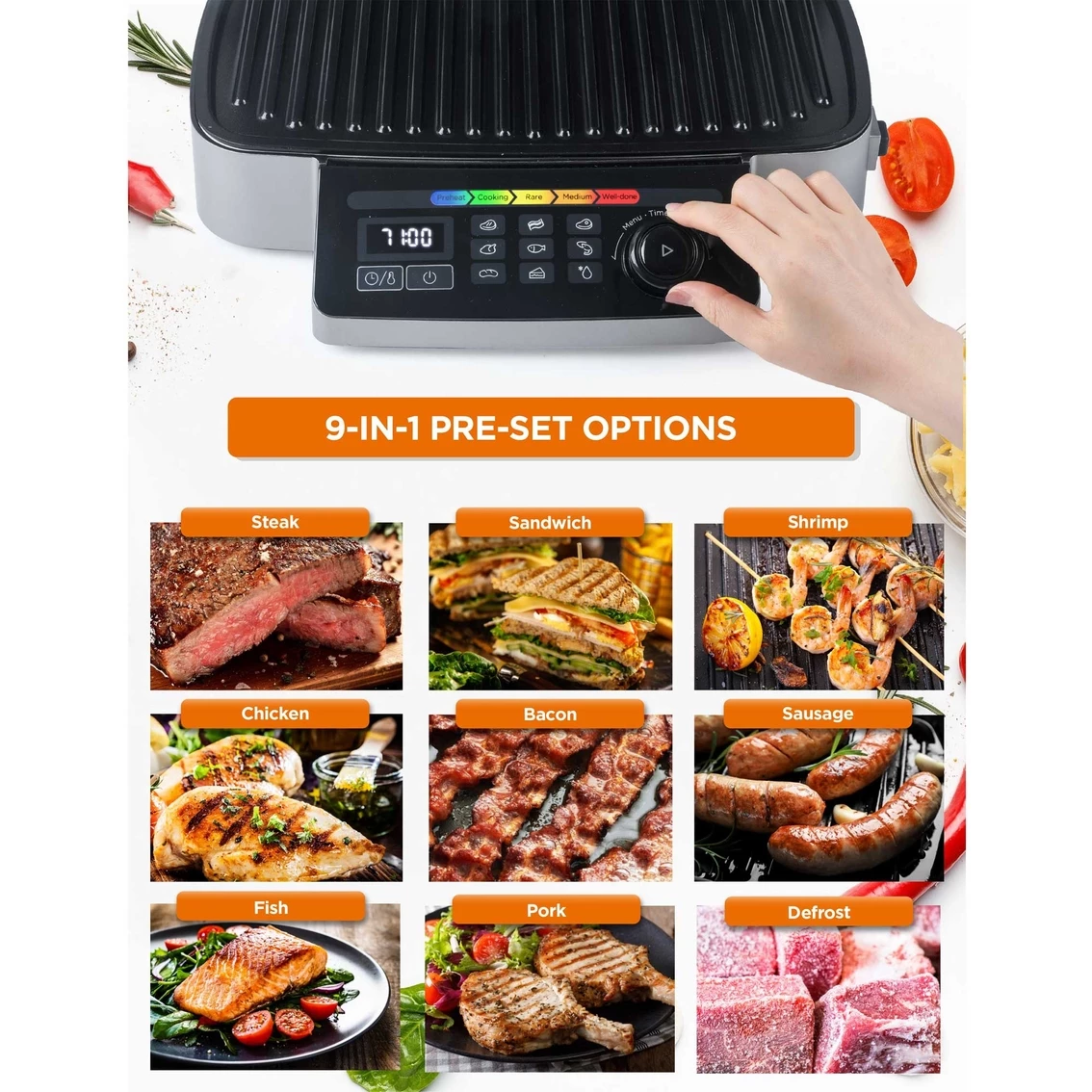 Cheap π₯° Commercial Chef 9 In 1 Contact Grill π 2 Cheap π₯° Commercial Chef 9 In 1 Contact Grill π - Image 2