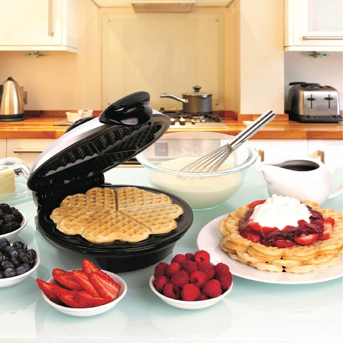 Best Pirce β€οΈ Euro Cuisine Heart Design Waffle Maker 𧨠4 Best Pirce β€οΈ Euro Cuisine Heart Design Waffle Maker 𧨠- Image 4