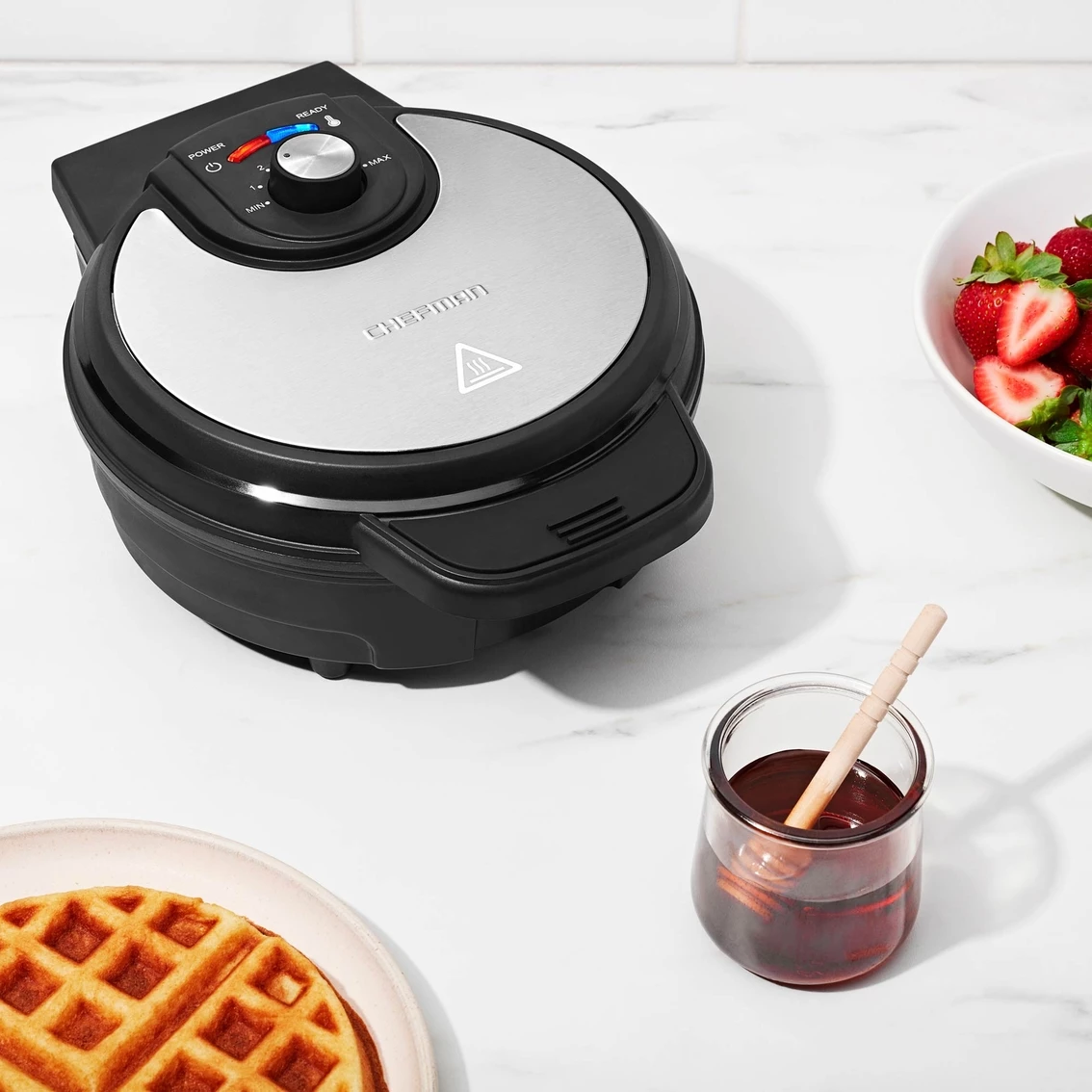 New π Chefman Stainless Steel Anti Overflow Waffle Maker β€οΈ 8 New π Chefman Stainless Steel Anti Overflow Waffle Maker β€οΈ - Image 8
