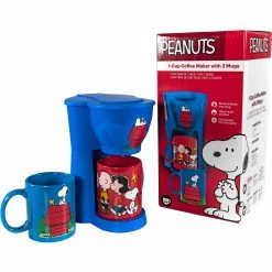 Wholesale ⭐ Peanuts Snoopy, Woodstock And Friends Two Mug Single Cup Coffee Maker 💯