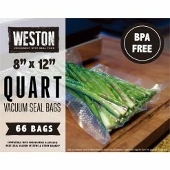 Cheap 🔔 Weston Vac Sealer Bags, 8 X 12 In. Quart, 66 Ct. ❤️